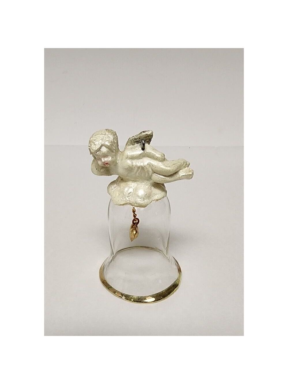 Vintage Christmas Angel Glass Bell Tree Ornament